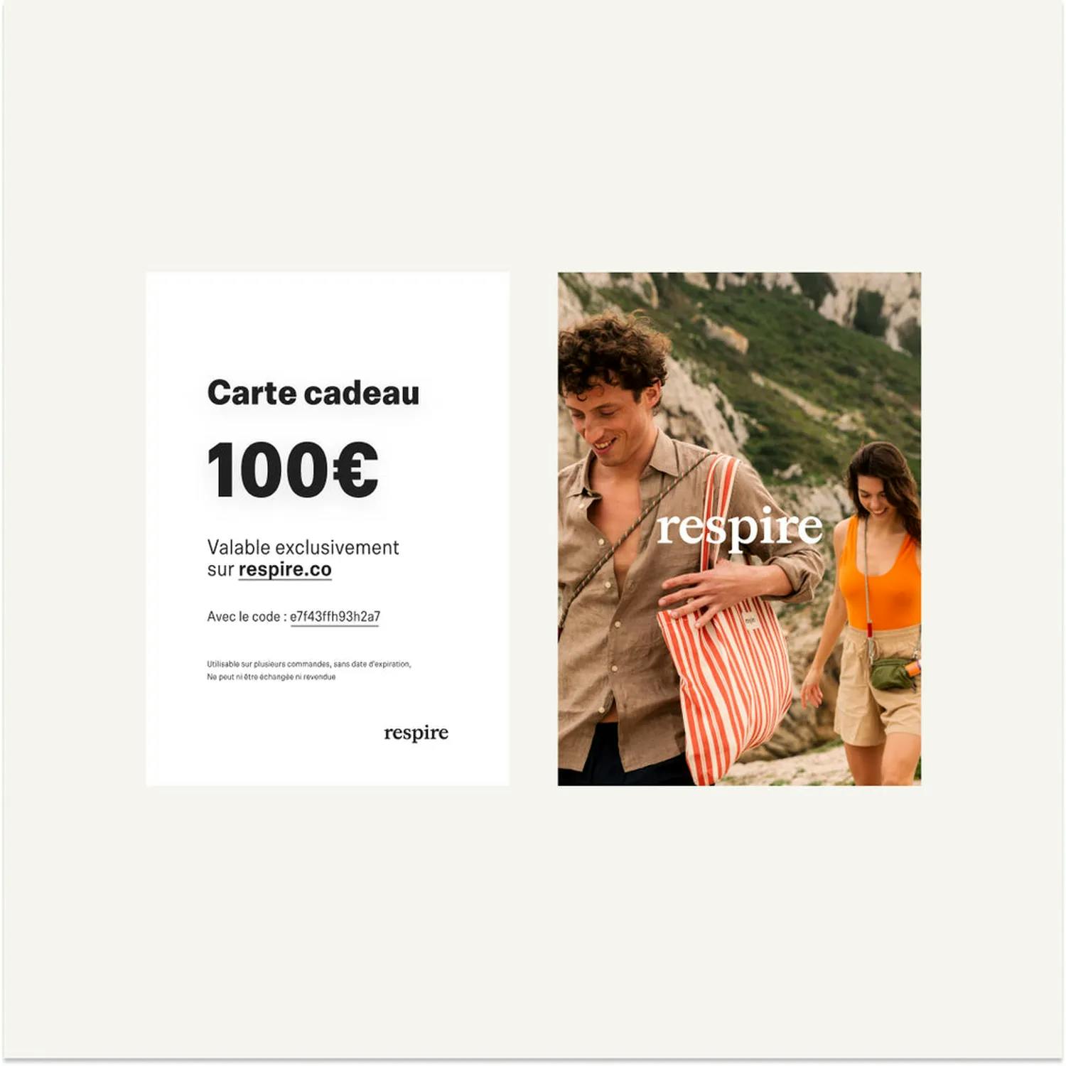 Carte Cadeau 100€
 – Respire